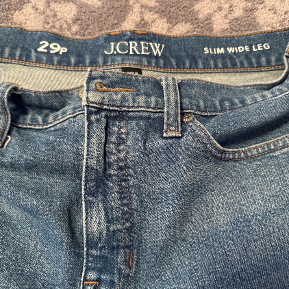 J. Crew Women’s Blue Slim Wide Leg Jeans